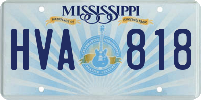 MS license plate HVA818