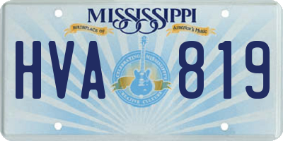 MS license plate HVA819