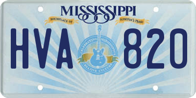MS license plate HVA820