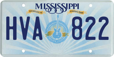 MS license plate HVA822