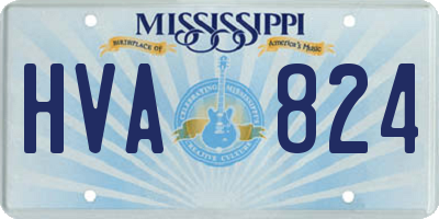 MS license plate HVA824