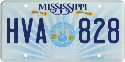MS license plate HVA828