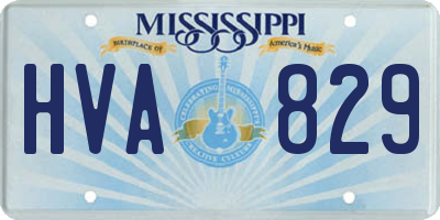 MS license plate HVA829
