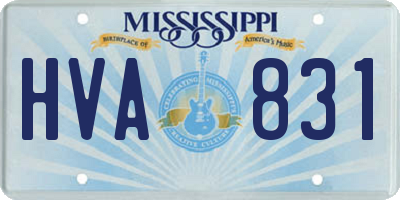 MS license plate HVA831