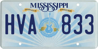 MS license plate HVA833