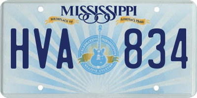 MS license plate HVA834