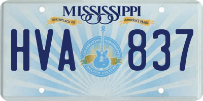 MS license plate HVA837