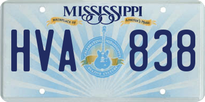 MS license plate HVA838