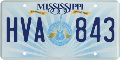 MS license plate HVA843