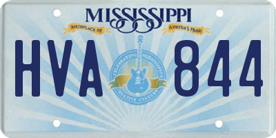 MS license plate HVA844