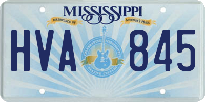 MS license plate HVA845