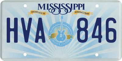 MS license plate HVA846