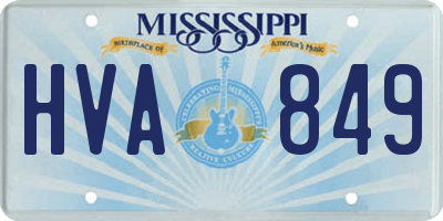 MS license plate HVA849