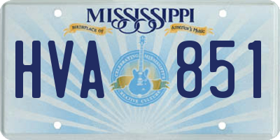 MS license plate HVA851