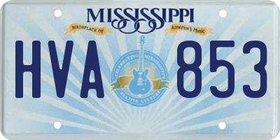 MS license plate HVA853