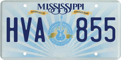 MS license plate HVA855