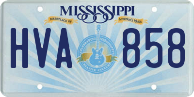 MS license plate HVA858
