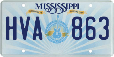 MS license plate HVA863