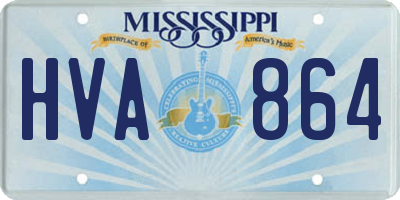 MS license plate HVA864