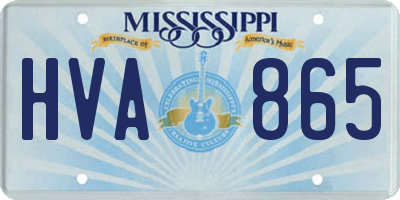MS license plate HVA865