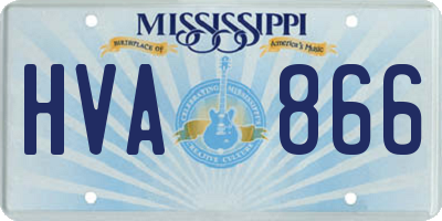 MS license plate HVA866