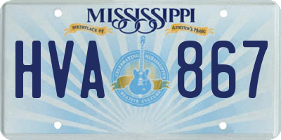MS license plate HVA867