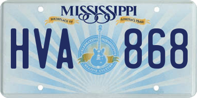 MS license plate HVA868