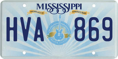 MS license plate HVA869