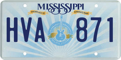 MS license plate HVA871
