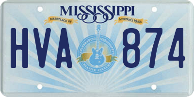 MS license plate HVA874