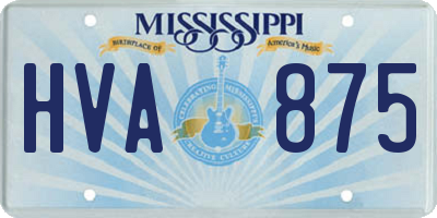 MS license plate HVA875