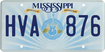 MS license plate HVA876