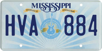 MS license plate HVA884