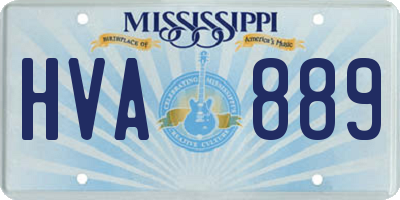 MS license plate HVA889