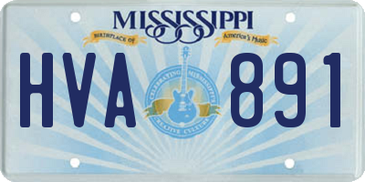 MS license plate HVA891