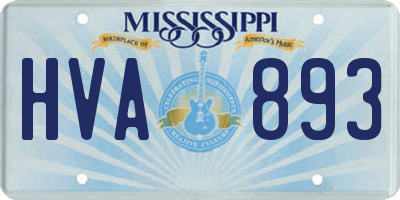 MS license plate HVA893