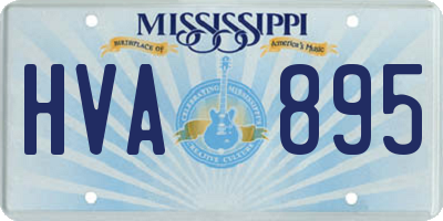 MS license plate HVA895