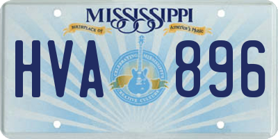 MS license plate HVA896