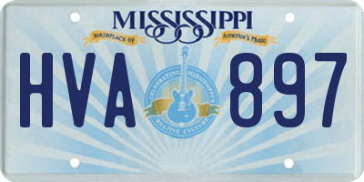 MS license plate HVA897