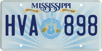 MS license plate HVA898