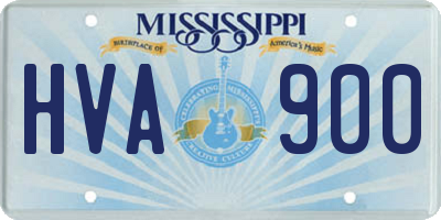 MS license plate HVA900