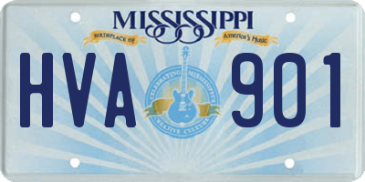 MS license plate HVA901