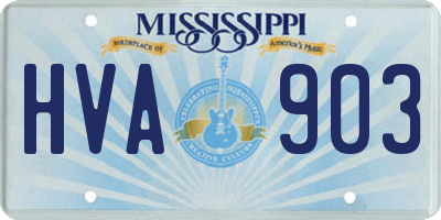 MS license plate HVA903