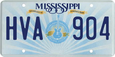 MS license plate HVA904