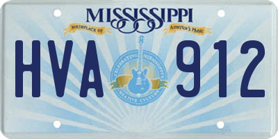 MS license plate HVA912