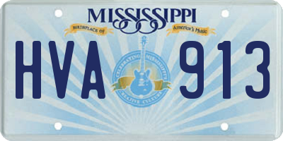 MS license plate HVA913