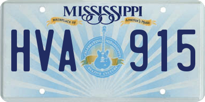 MS license plate HVA915