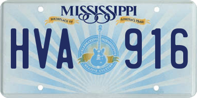 MS license plate HVA916