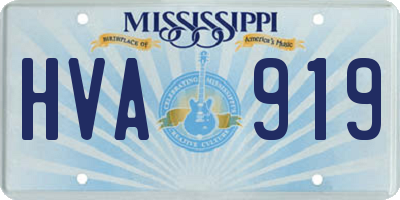 MS license plate HVA919
