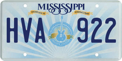 MS license plate HVA922
